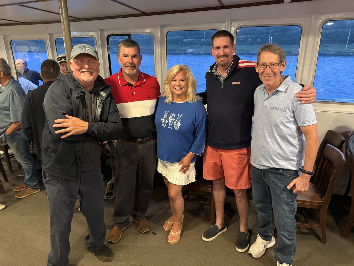 Committee leaders and guests aboard the canal cruise