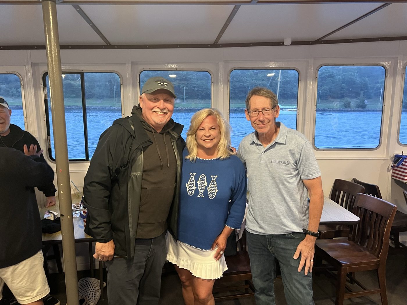 Three Cape Cod RTC chairs aboard the Cape Cod Canal cruise