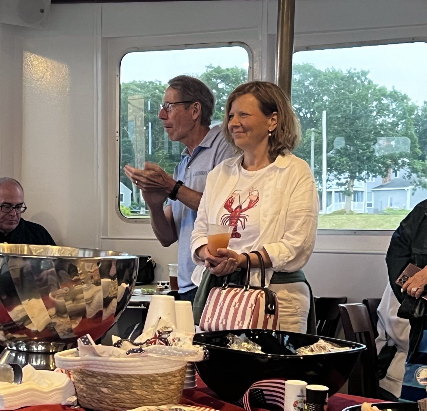 Guests aboard the canal cruise